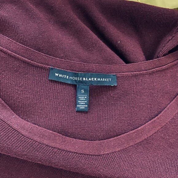 WHBM White House Black Market Womens Dress Asymmetrical Hem Goldtone Beads S - Picture 10 of 10